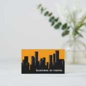 Carte De Visite paysage urbain orange (Debout devant)