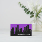 Carte De Visite paysage urbain pourpre (Debout devant)
