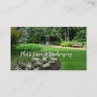 Carte de visite paysager des jardins anglais