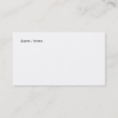 Carte de visite paysager Feuille d'érable noire (Dos)