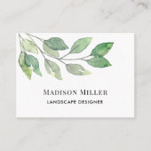 Carte De Visite Paysagiste concepteur QR Code Vert (Devant)