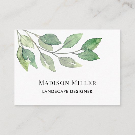 Carte De Visite Paysagiste concepteur QR Code Vert (Devant)