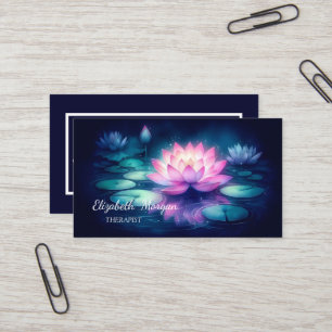 Carte De Visite Paysagiste psychologue thérapeute Lotus