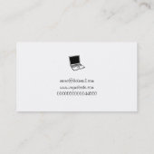 Carte De Visite PC d'ordinateur portable, votre nom ici (Dos)