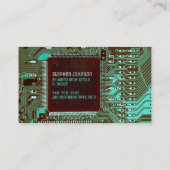 Carte De Visite PCB turquoises, circuit imprimé - Technologie (Dos)