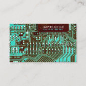 Carte De Visite PCB turquoises, circuit imprimé - Technologie (Devant)