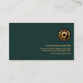 Carte De Visite PDG de minimalist Green Faux Gold Line (Dos)