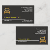 Carte De Visite PDG de Simple Minimal White Line (Devant / Derrière)