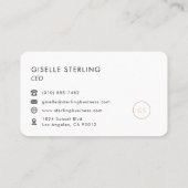 Carte de visite PDG Directeur Général Professionne (Dos)
