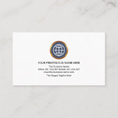 Carte De Visite PDG fondateur de Minimalist Plain Blue Lines (Dos)