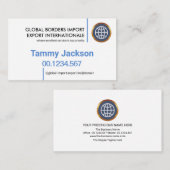 Carte De Visite PDG fondateur de Minimalist Plain Blue Lines (Devant / Derrière)