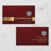 Carte De Visite PDG fondateur de Red Grunge Gold Strige (Devant / Derrière)