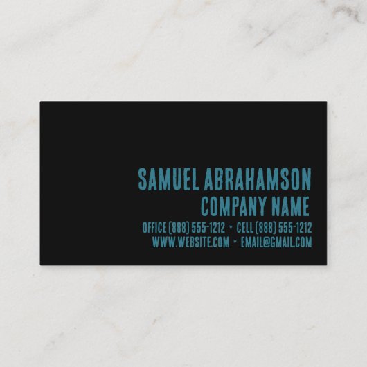 Carte De Visite PDG Premier Blue Faux Leather (Dos)