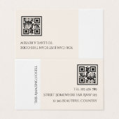 Carte De Visite Peac Elegant Hostel Minimal QR code examen (Extérieur déplié)