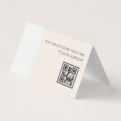 Carte De Visite Peac Elegant Hostel Minimal QR code examen (Dos)
