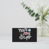 Carte De Visite Peace Love Hip hop Dancing (Debout devant)