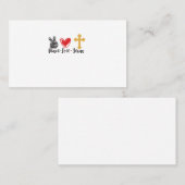 Carte De Visite Peace Love Jesus cross-01 (Devant / Derrière)