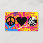 Carte De Visite Peace love yarn knitter knitting crochet (Devant)