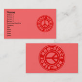 CARTE DE VISITE PEACE_NOW (Devant / Derrière)