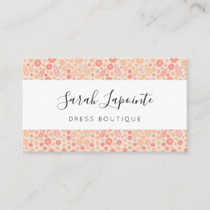 Carte De Visite Peach Airy Fleur sauvage Meadow Motif