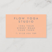 Carte De Visite Peach Blue Beach Rocks (Dos)