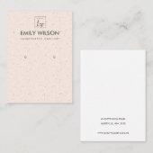 CARTE DE VISITE PEACH BLUSH CERAMIC TEXTURE EARRING AFFICHER LOGO (Devant / Derrière)