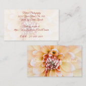 Carte de visite Peach Dahlia (Devant / Derrière)