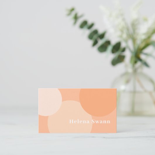 Carte De Visite Peach Fuzz Retro Inspiré (Debout devant)