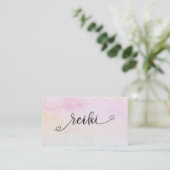 Carte De Visite *~* Peach Magenta Mint Parties scintillant noire R (Debout devant)