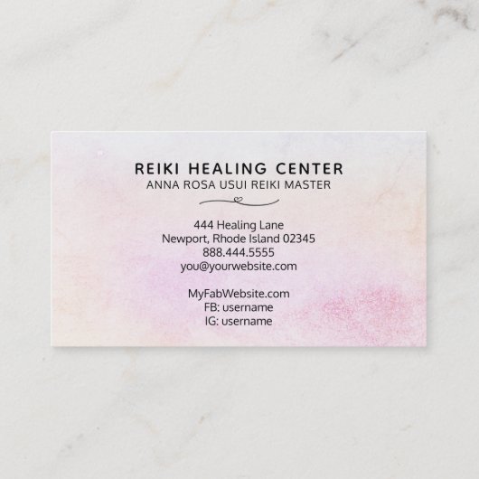 Carte De Visite *~* Peach Magenta Mint Parties scintillant noire R (Dos)