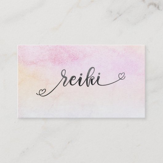 Carte De Visite *~* Peach Magenta Mint Parties scintillant noire R (Devant)