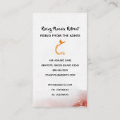 Carte De Visite *~* Peach Orange Burgunge Red Phoenix Flames (Dos)