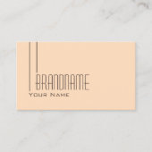 Carte De Visite Peach Pastel clair avec Photo Professional Moderne (Devant)