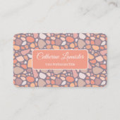 Carte De Visite Peach Pastel Conglomérat Pierre Code QR (Devant)