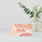 Carte De Visite Peach Peach Pink Coral Crush Abstrait (Debout devant)