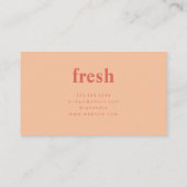 Carte De Visite Peach Peach Pink Coral Crush Abstrait (Dos)
