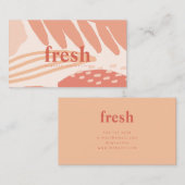Carte De Visite Peach Peach Pink Coral Crush Abstrait (Devant / Derrière)