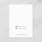 Carte De Visite Peach Pink Ajouter Logo Écouter Collier Combo Écra (Dos)