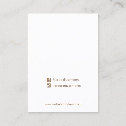 Carte De Visite Peach Pink Ajouter Logo Écouter Collier Combo Écra (Dos)