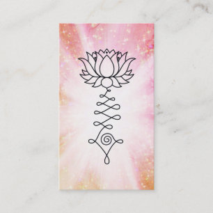 Carte De Visite *~* Peach Pink Sparkings Lotus Reiki Énergie de g