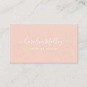 Carte De Visite Peach Sorbet | Script de signature (Devant)