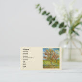 Carte De Visite Peach Tree rose en fleurs par Vincent van Gogh (Debout devant)