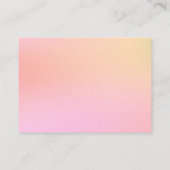 Carte De Visite Peaches et Crème Ange Ailes de guérison (Dos)