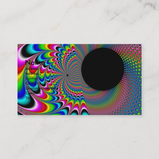 Carte De Visite Peackock A Delic - Art Fractal (Devant)
