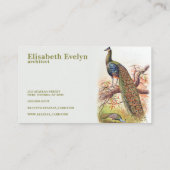 Carte De Visite Peacock Art Vintage (Dos)