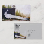 Carte De Visite Peacock blanc (Devant / Derrière)