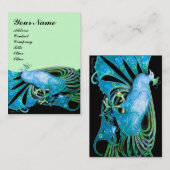 Carte De Visite PEACOCK bleu noir (Devant / Derrière)