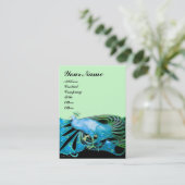 Carte De Visite PEACOCK bleu noir (Debout devant)