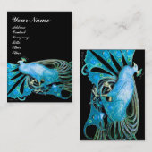Carte De Visite PEACOCK bleu noir (Devant / Derrière)