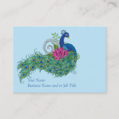 Carte De Visite Peacock Blue Lotus Fleur Henné (Devant)
